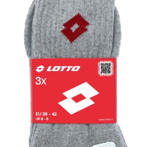 calze corte uomo tennis Lotto cotone 3 paia colore grigio