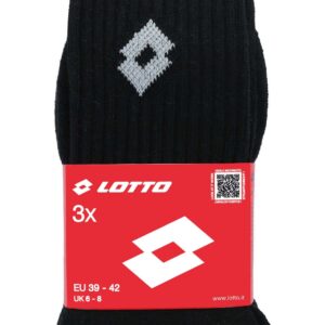 calze corte uomo tennis Lotto cotone 3 paia colore nero
