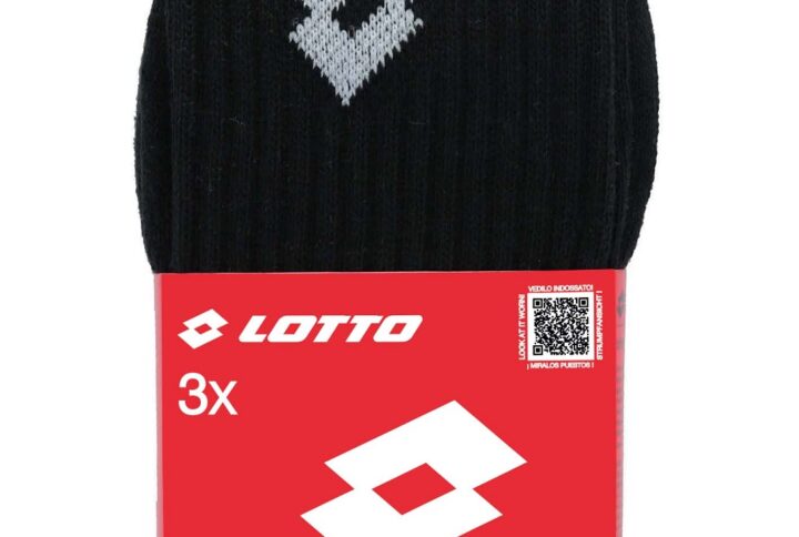 calze corte uomo tennis Lotto cotone 3 paia colore nero