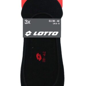 calze invisibili con antiscivolo Lotto in cotone con silicone - nero