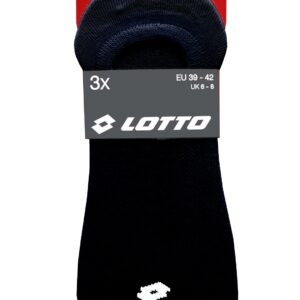 Calza pariscarpa Lotto nera unisex con ABS antiscivolo – confezione 3 paia