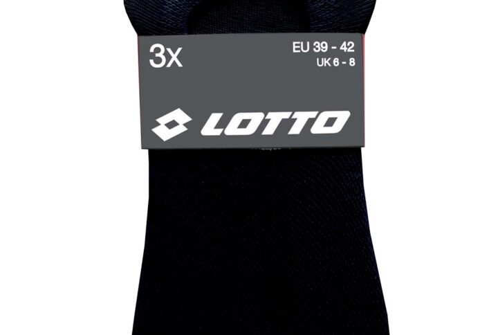 Calza pariscarpa Lotto nera unisex con ABS antiscivolo – confezione 3 paia