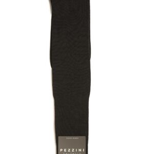 calza lunga uomo in filo di Scozia Pezzini Perfetto nero packaging
