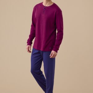 pigiama uomo Noidinotte bordeaux pois
