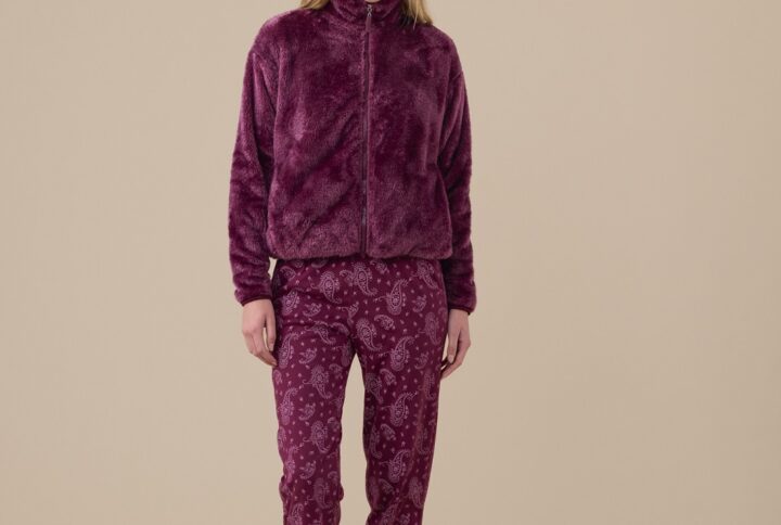 giacca donna in eco pelliccia Noidinotte bordeaux