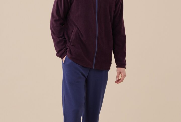 Giacca micropile uomo Noidinotte colore bordeaux