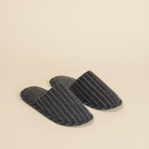 pantofola uomo Noidinotte righe colore grigio