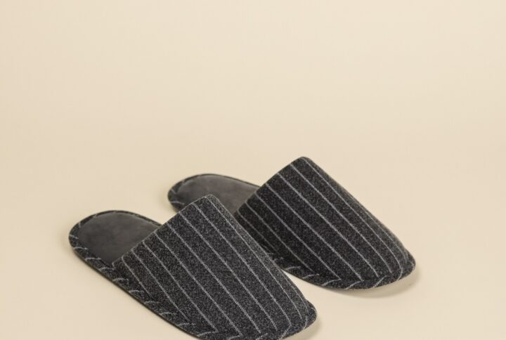 pantofola uomo Noidinotte righe colore grigio