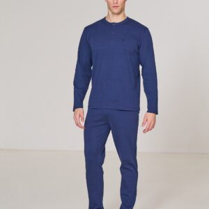 pigiama-lungo-uomo-caldo-cotone-sergio-tacchini-blu-navy