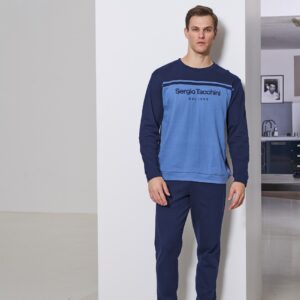 Pigiama uomo Sergio Tacchini DAL 1966 blu e antracite