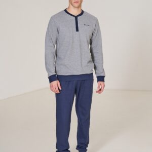 pigiama lungo uomo Sergio Tacchini in punto Milano grigio e antracite