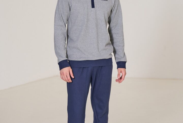 pigiama lungo uomo Sergio Tacchini in punto Milano grigio e antracite