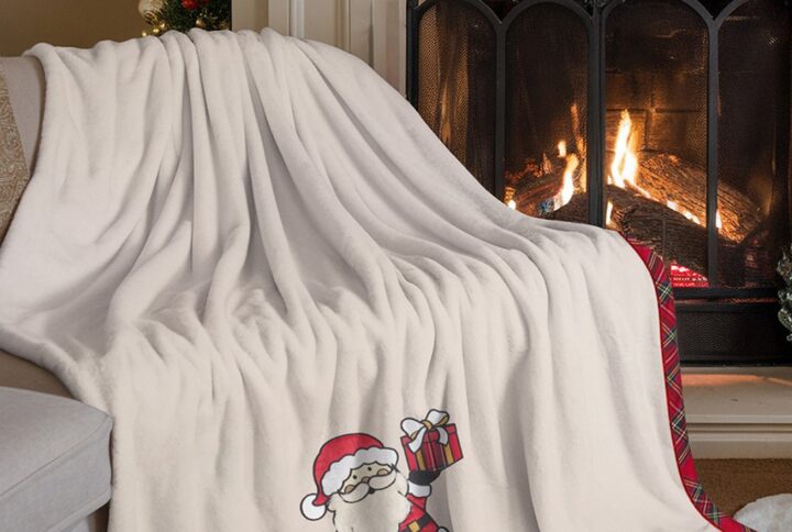 Plaid natalizio santa claus VINGI RICAMI