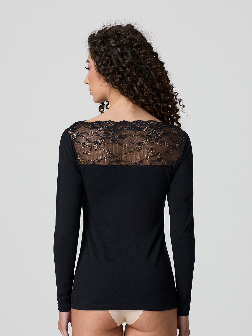 Maglia Sottogiacca In Pizzo Jadea - retro
