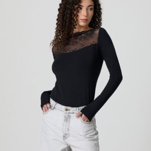 Maglia Sottogiacca In Pizzo Jadea