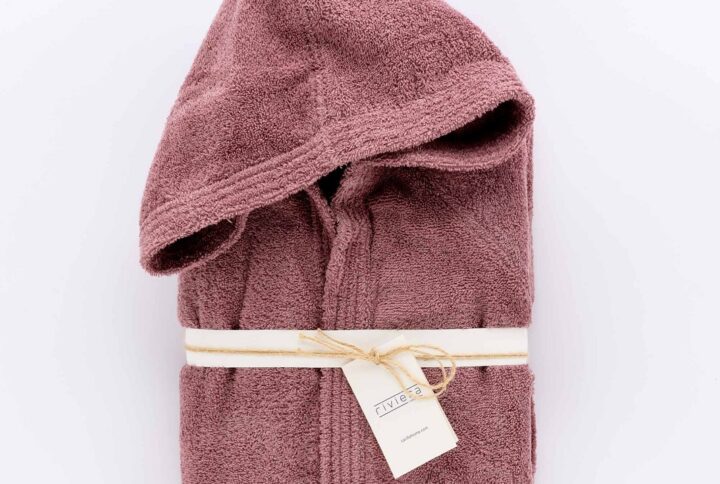 Accappatoio Riviera in Cotone Pettinato 450 g - Malva