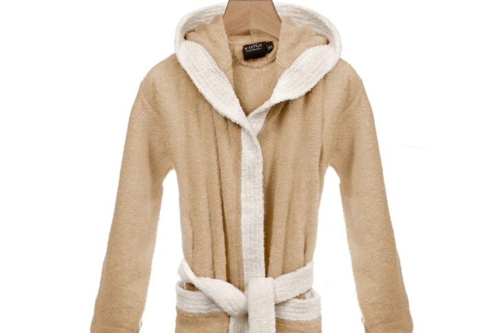 Accappatoio Junior Vingi in morbida spugna di bambù - Beige