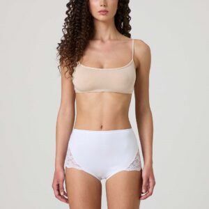 Culotte donna in cotone elasticizzato con pizzo Jadea - COLORE BIANCO