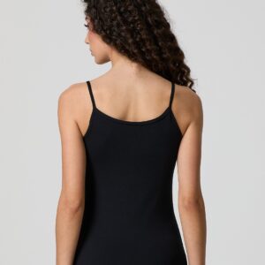 Top in Cotone Elastico con Spalline Sottili JADEA nero - retro