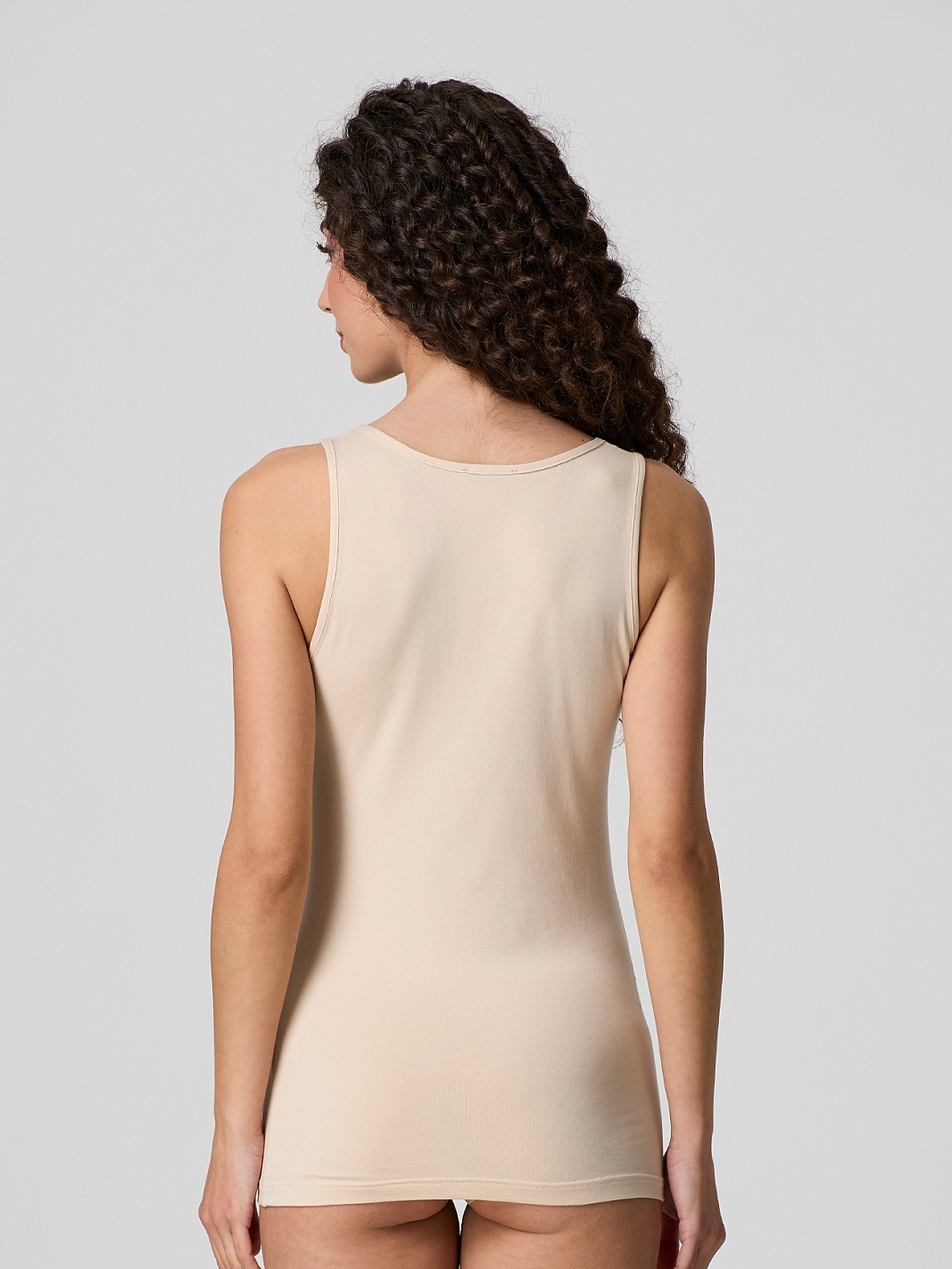 canotta donna cotone elastico spalla larga JADEA cipria - RETRO