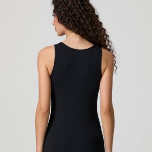 canotta donna cotone elastico spalla larga JADEA nera - RETRO