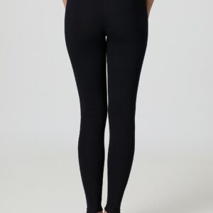 Leggings invernale in cotone elasticizzato JADEA - nero retro