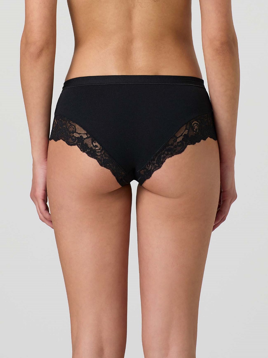 slip short in cotone modal e pizzo JADEA - retro nero