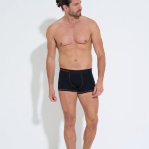 Boxer uomo cotone SERGIO TACCHINI nero elasticizzato indossato vestibilità aderente