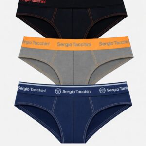 Slip uomo cotone Sergio Tacchini elasticizzato con logo in vita confezione 3 pack assortito