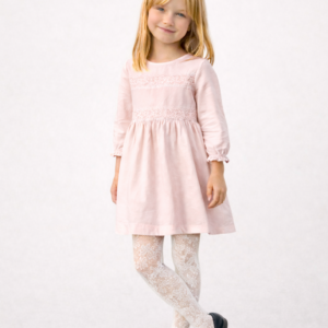 Collant bambina in pizzo floreale VIGNONI eleganti - COLORE: bianco