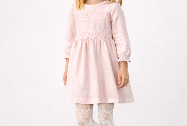 Collant bambina in pizzo floreale VIGNONI eleganti - COLORE: bianco