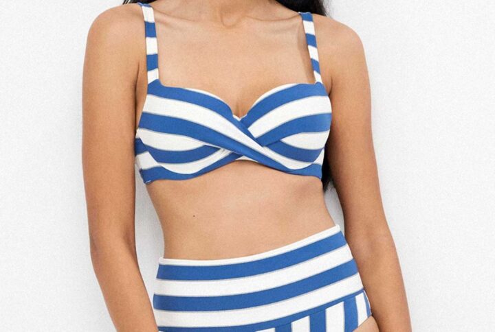 bikini GISELA righe blu bianche