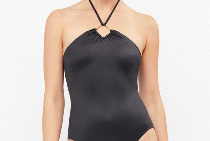 costume intero halter nero GISELA