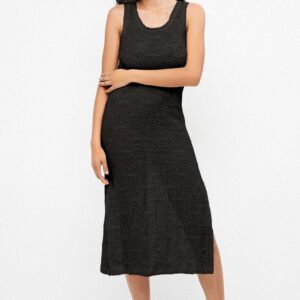 abito lungo crochet GISELA cotone nero