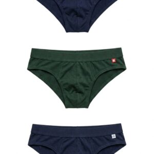 set 3 slip uomo blu verde cotone elasticizzato