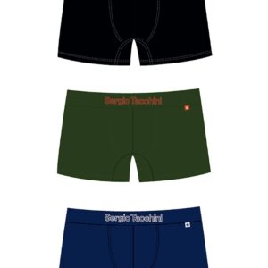 set 3 boxer Sergio Tacchini nero verde blu