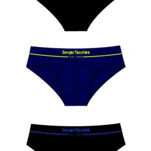 set 3 slip uomo Sergio Tacchini nero blu