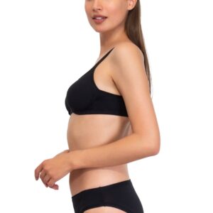 Vestibilità laterale del Reggiseno SIèLEI semi-imbottito senza ferretto in cotone biologico Natural Cotton