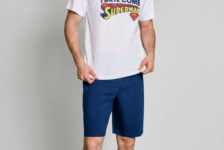 Pigiama corto uomo Superman SABOR in cotone