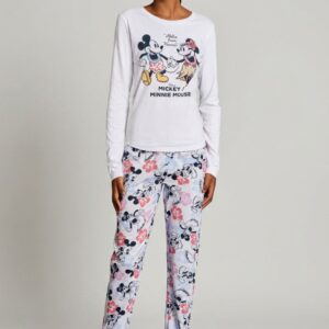 Pigiama lungo donna SABOR Minnie Mouse con pantalone fantasia