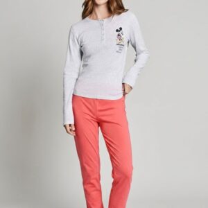 Pigiama lungo donna SABOR Minnie Mouse con pantalone polsino