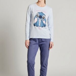 Pigiama lungo donna SABOR Stitch con pantalone jogger