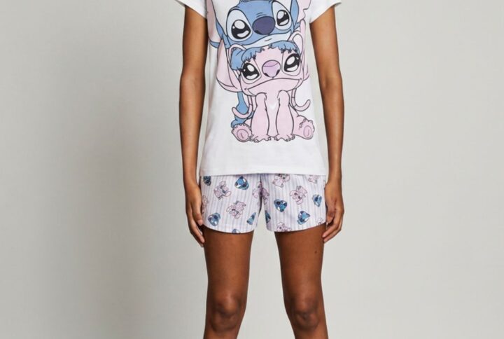 Pigiama corto donna SABOR Stitch in cotone