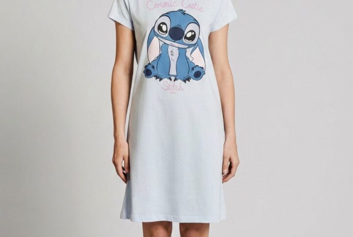 Camicia Da Notte Stitch in Cotone