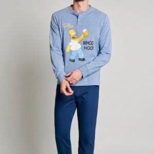 Pigiama lungo uomo The Simpsons SABOR in cotone