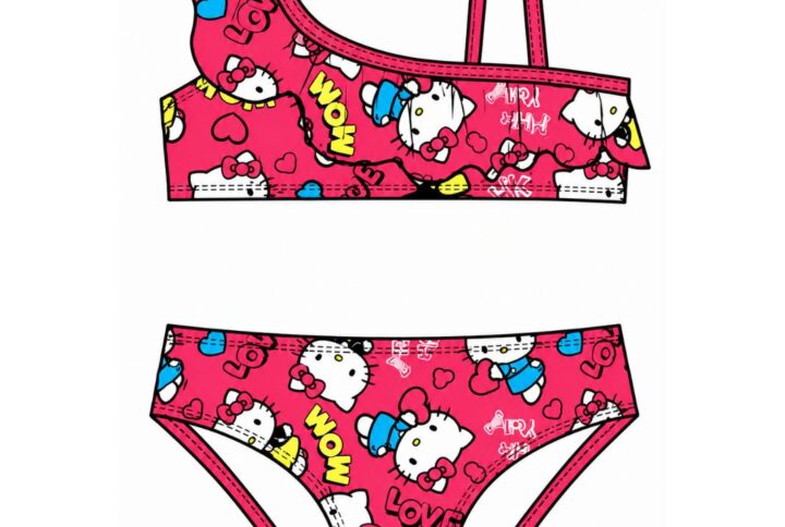 bikini bambina Hello Kitty con ruches SABOR