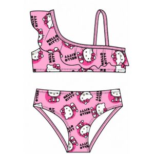 bikini è composto da brassiere monospalla con ruches decorative e slip coordinato