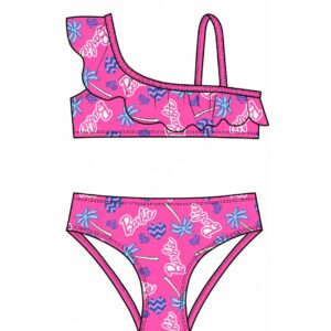 Bikini bambina Barbie con ruches SABOR colorato e alla moda