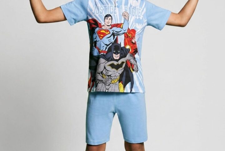 Pigiama corto bambino Justice League SABOR in cotone