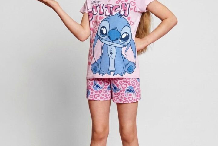 Pigiama corto bambina Stitch SABOR in cotone